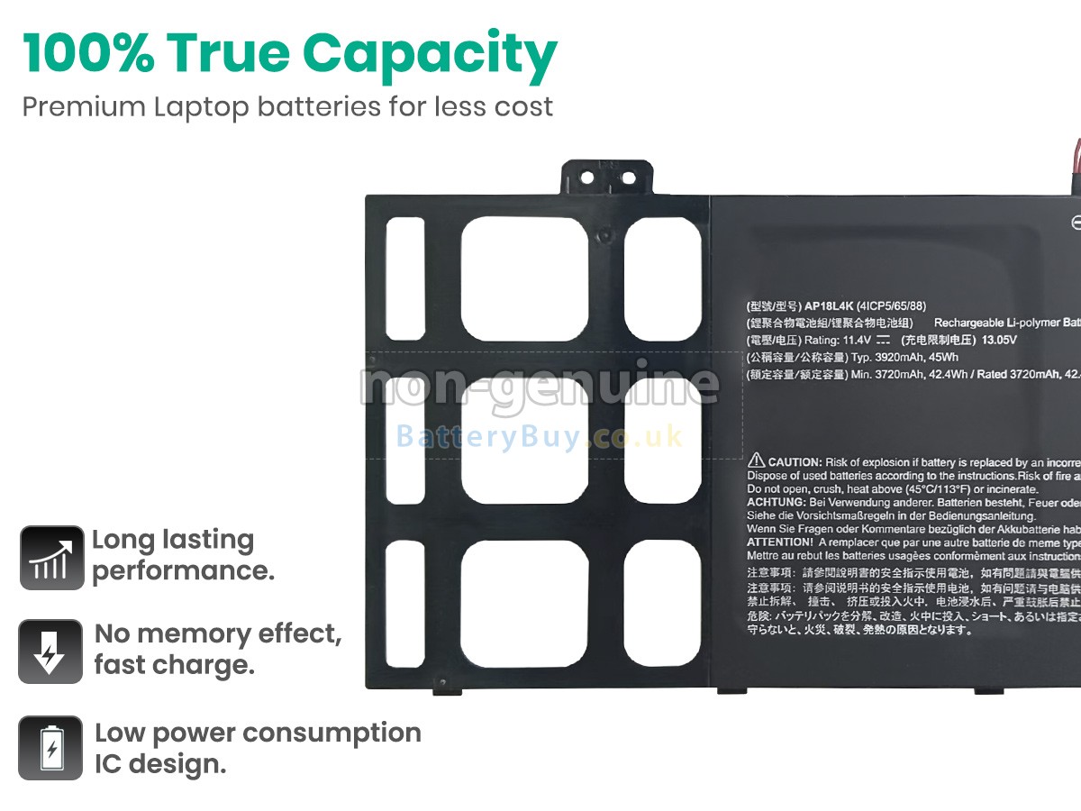 replacement battery for Acer AP18L4K