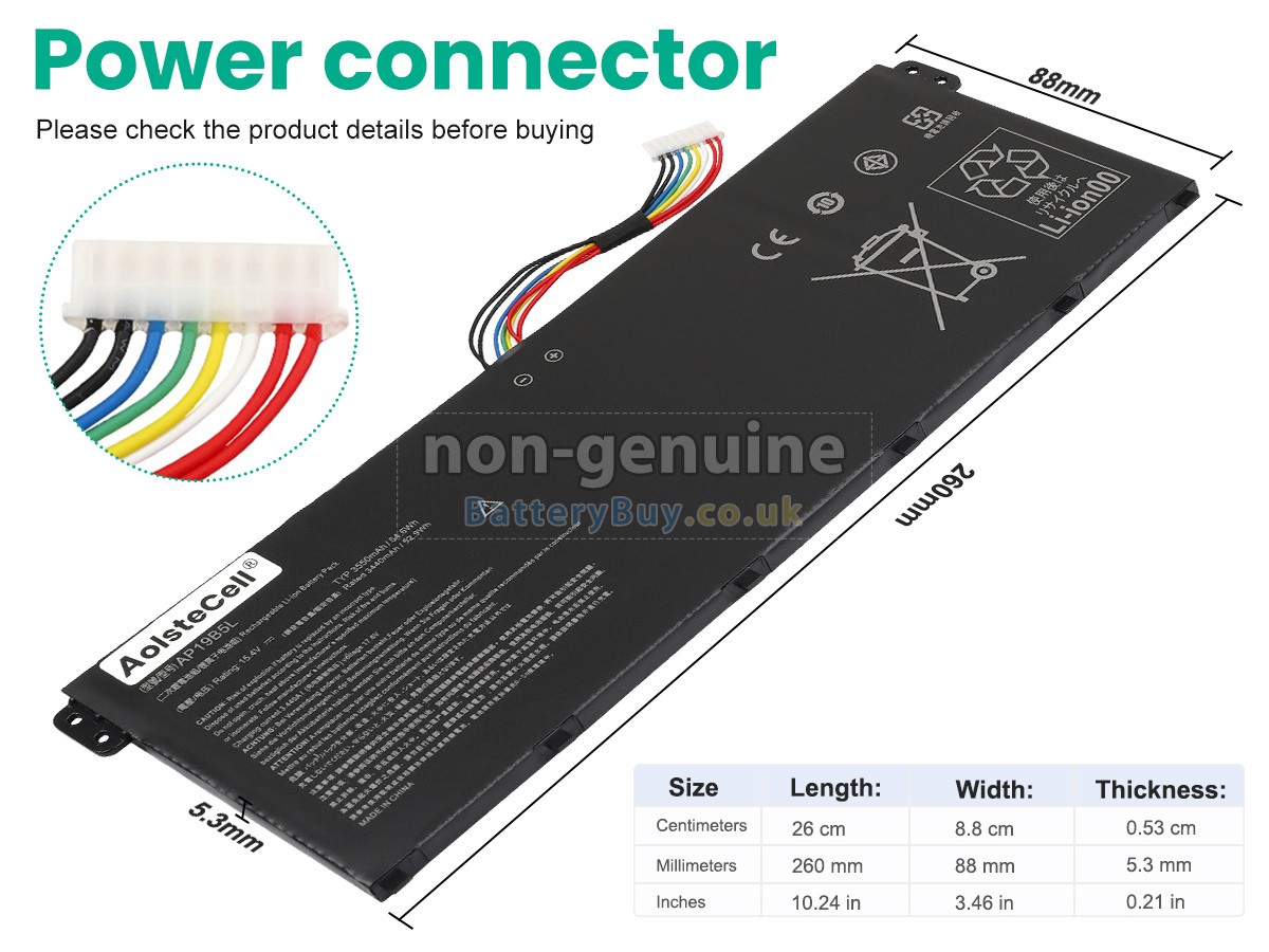 replacement battery for Acer Aspire 3 A315-58-31SC