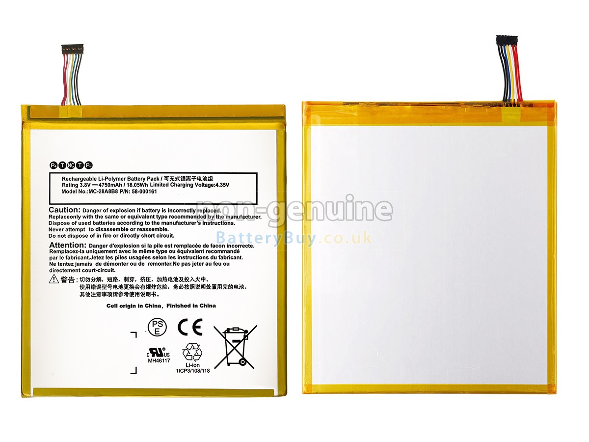 replacement battery for Amazon KINDLE FIRE HD 8INCH 6TH GEN PR53DC