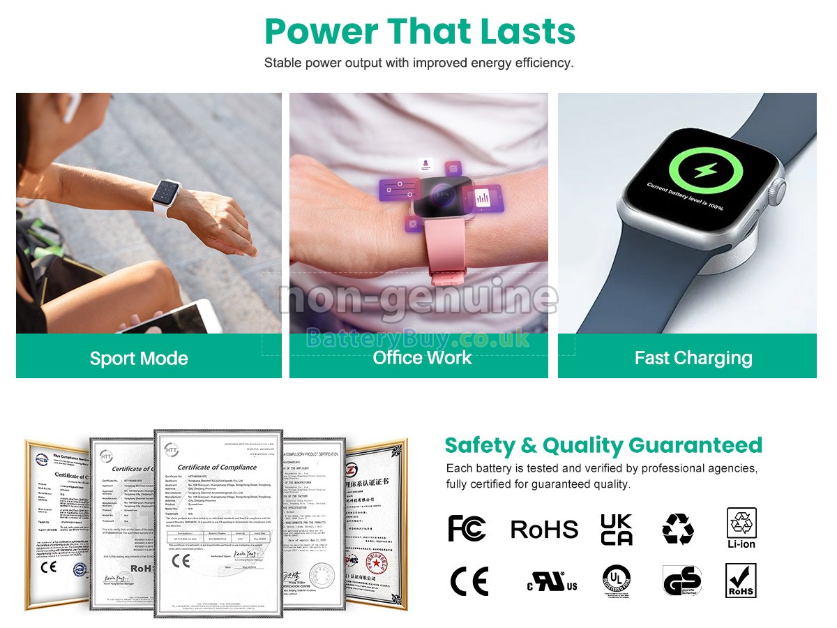 replacement battery for Apple WATCH 2(38MM)