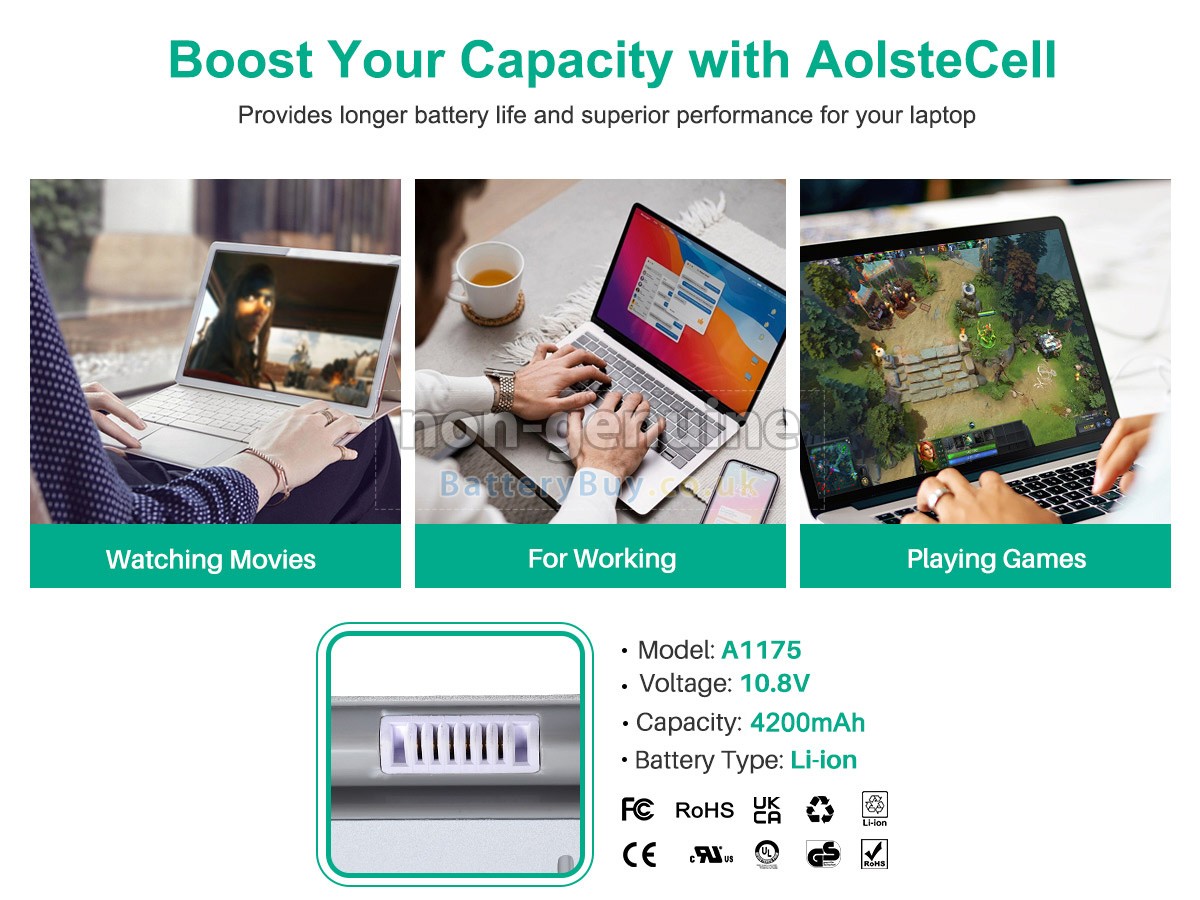 replacement battery for Apple MacBook Pro 15 inch A1150(Early 2006)