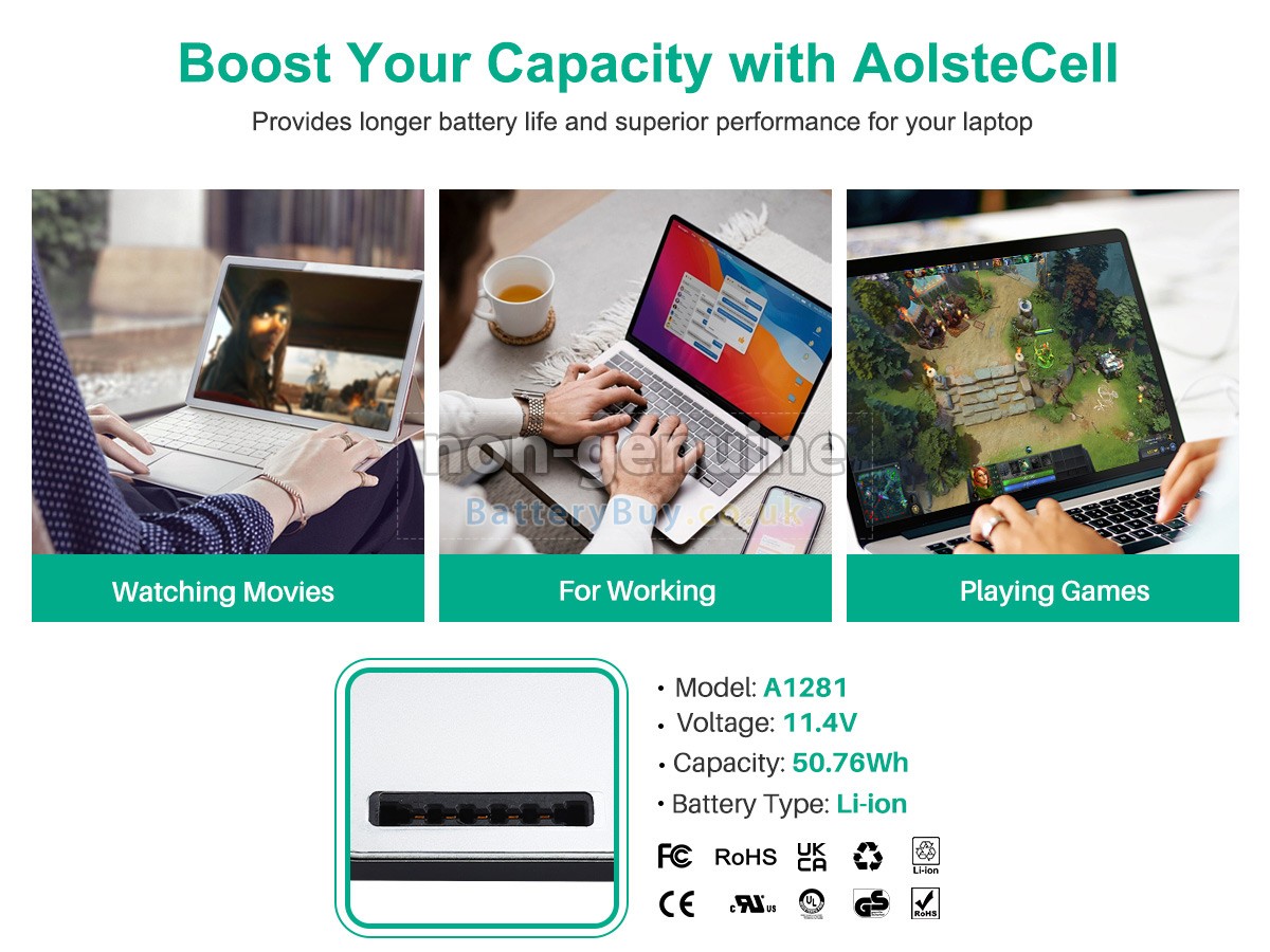 replacement battery for Apple MacBook Pro 15.4 inch A1286(Early 2009)