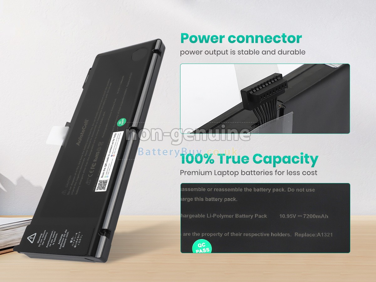 replacement battery for Apple MacBook Pro 15-inch A1286(Mid-2009)