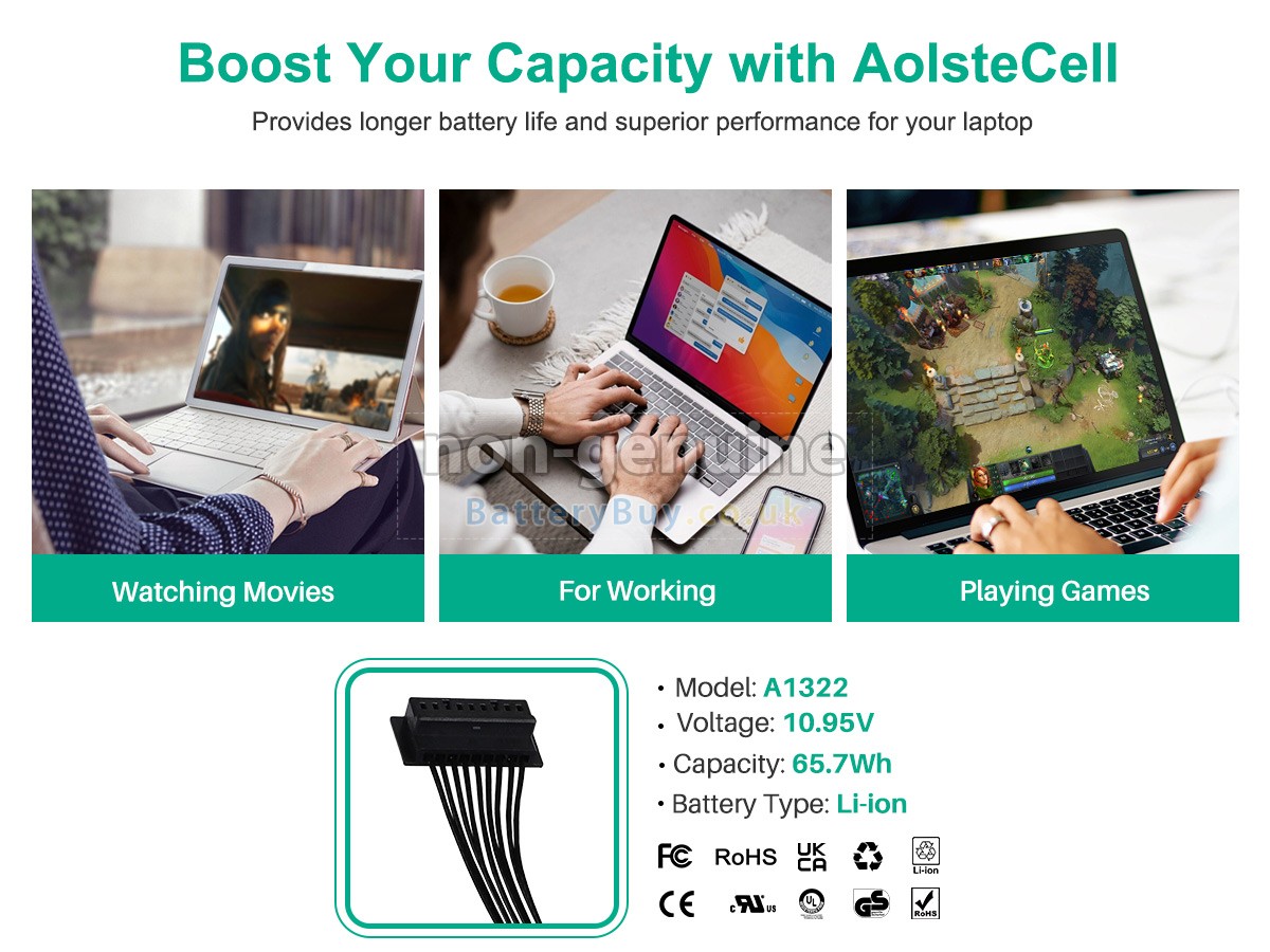 replacement battery for Apple MacBook Pro 13.3 inch MD313LL/A