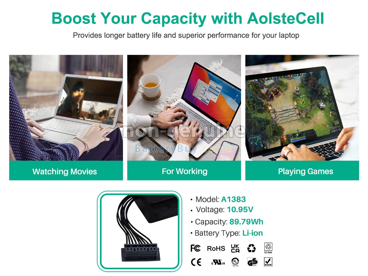 replacement battery for Apple MacBook Pro 17 inch MD311J/A