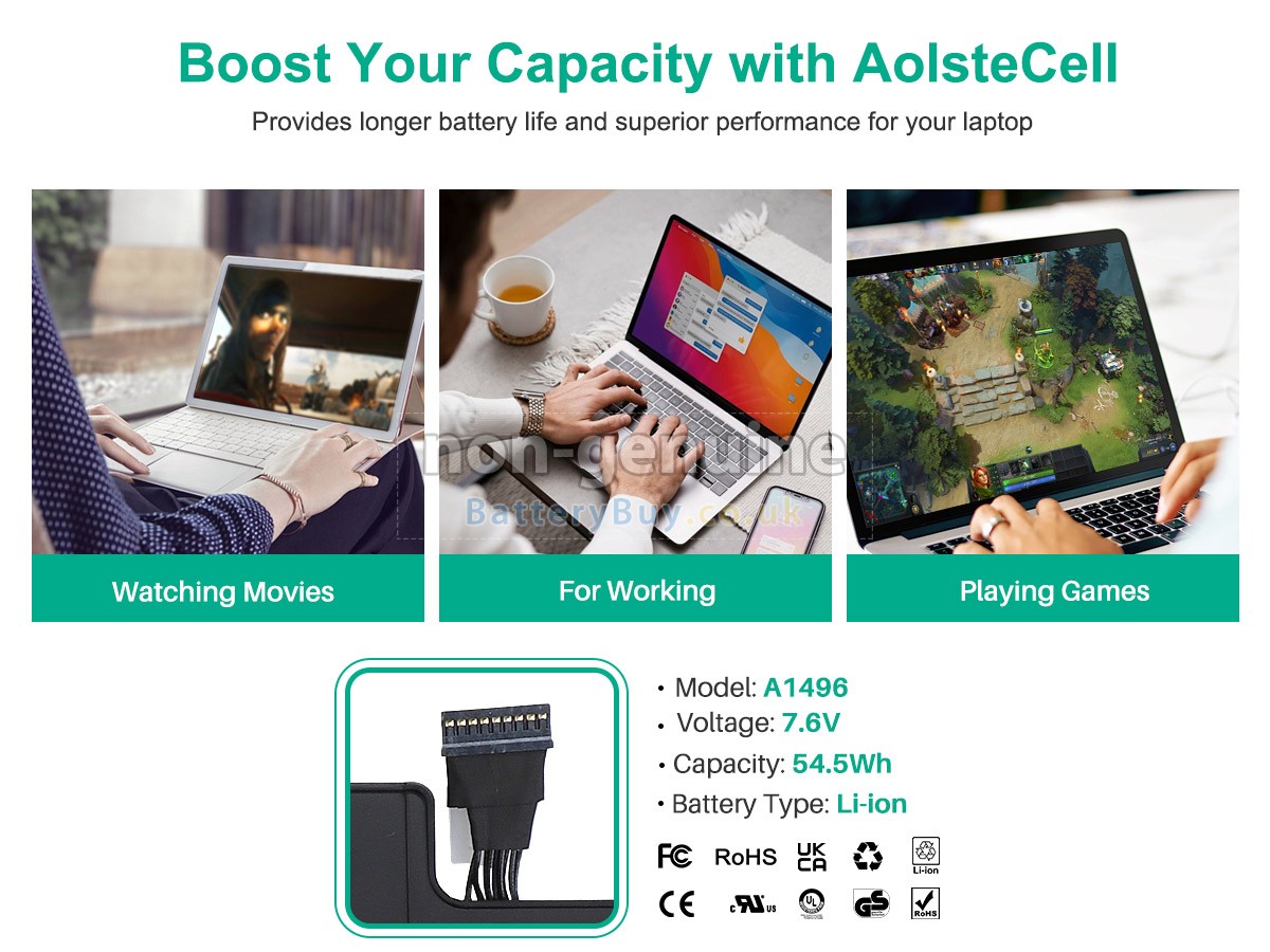 replacement battery for Apple MacBook Air 13.3 inch MJVE2LL/A*