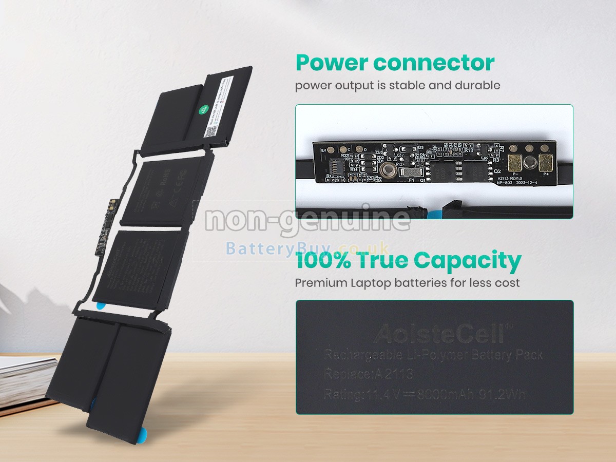 replacement battery for Apple MacBook Pro 16-inch 2019 A2141