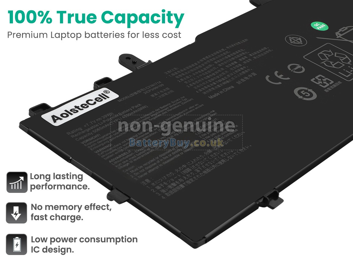 replacement battery for Asus VivoBook Flip J401NA