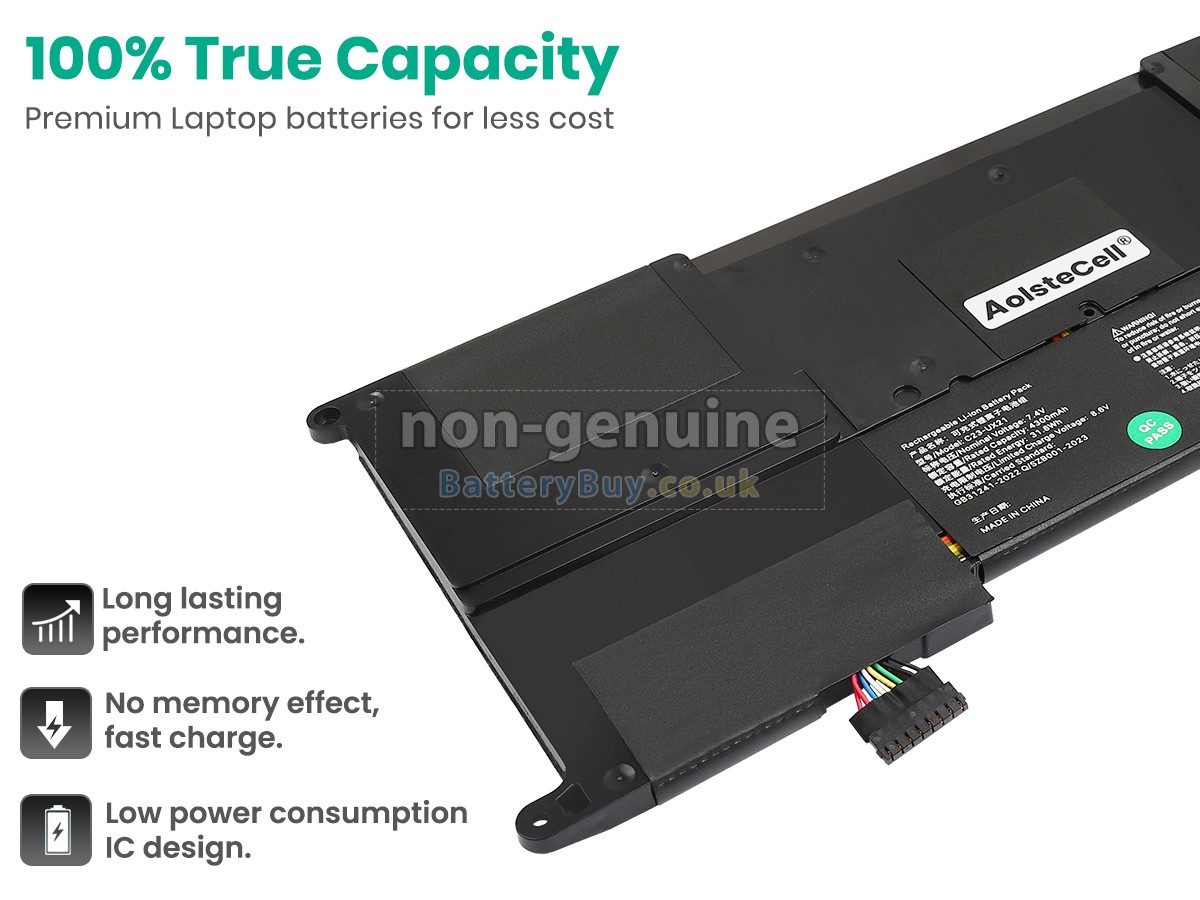 replacement battery for Asus ZenBook UX21E-DH71
