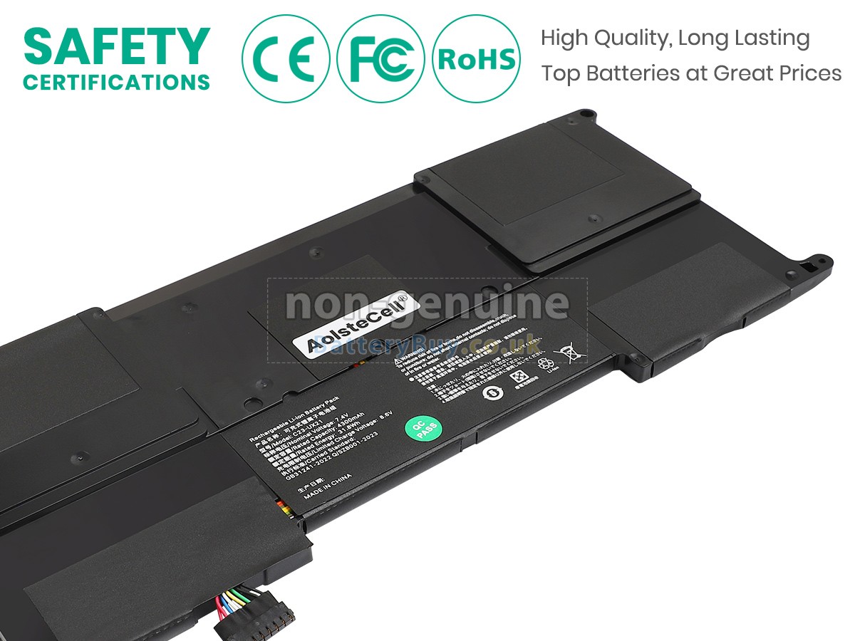 replacement battery for Asus ZenBook UX21E-DH71