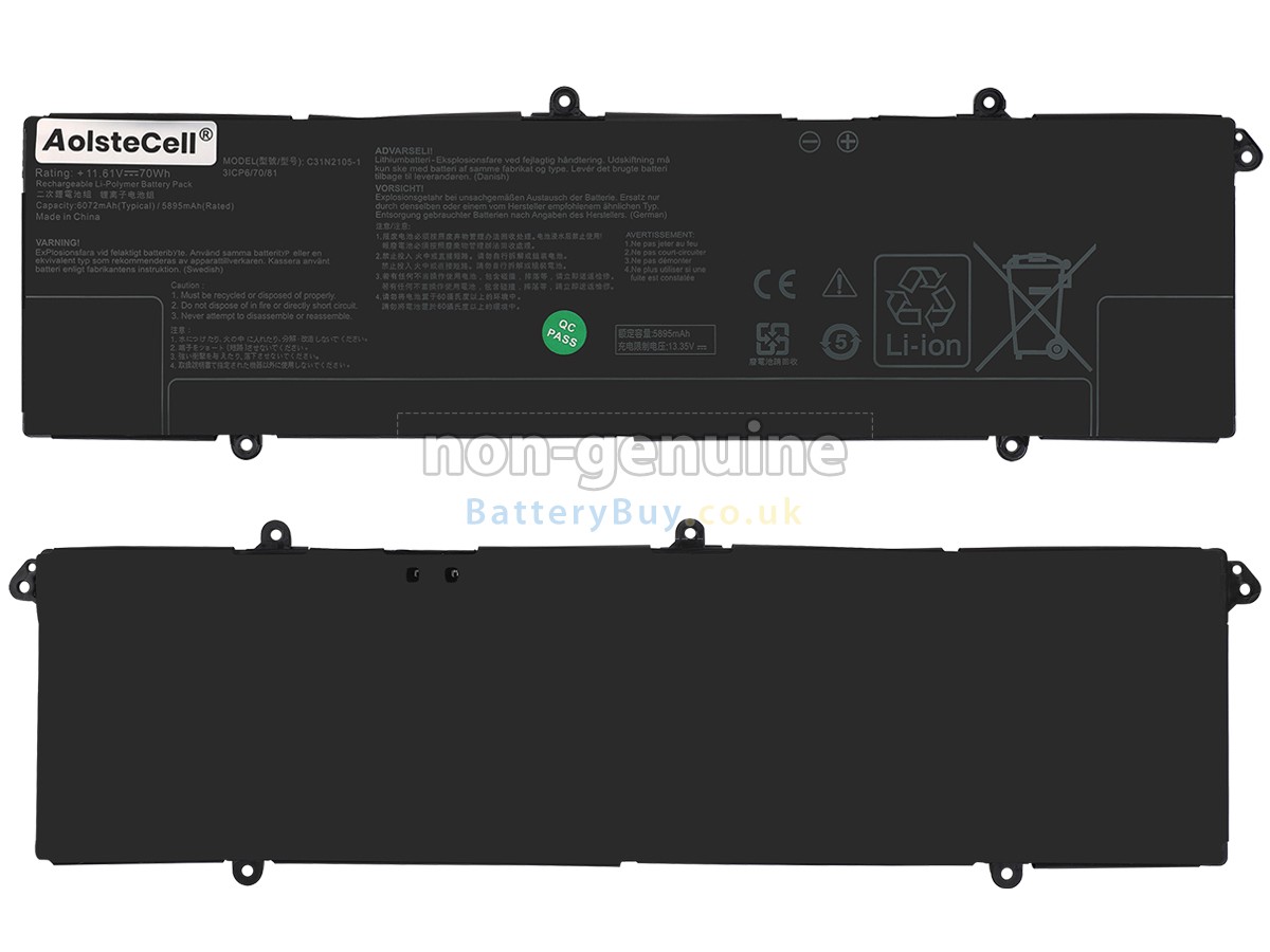 replacement battery for Asus VivoBook S15 K6502VJ