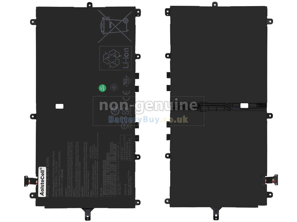 replacement battery for Asus NOVAGO TP370QL-EL001T