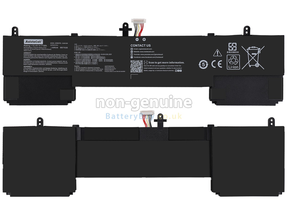 replacement battery for Asus ZenBook 15 UX534FT