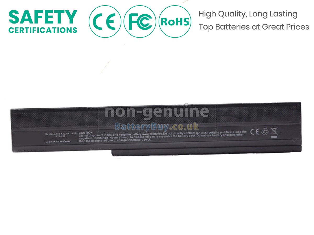 replacement battery for Asus K52DE