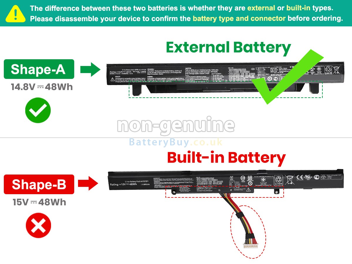 replacement battery for Asus ZX50V