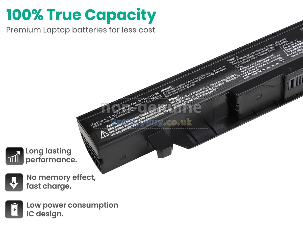 replacement battery for Asus ZX50V