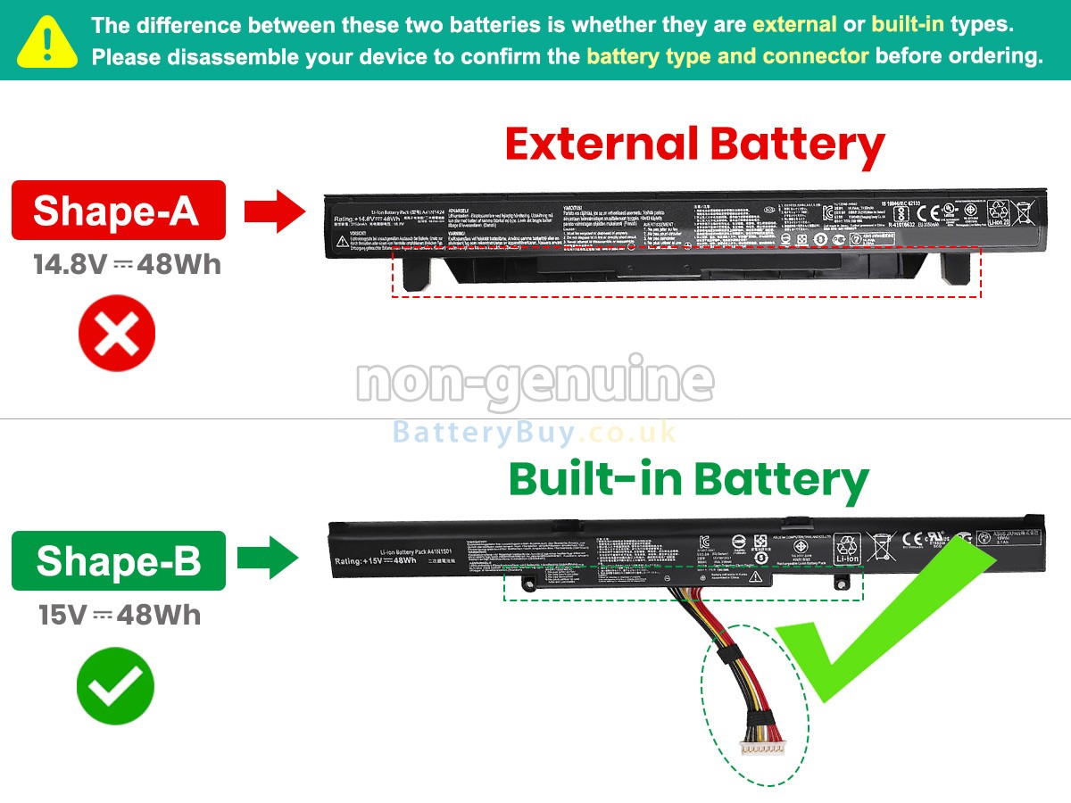 replacement battery for Asus ZX50V