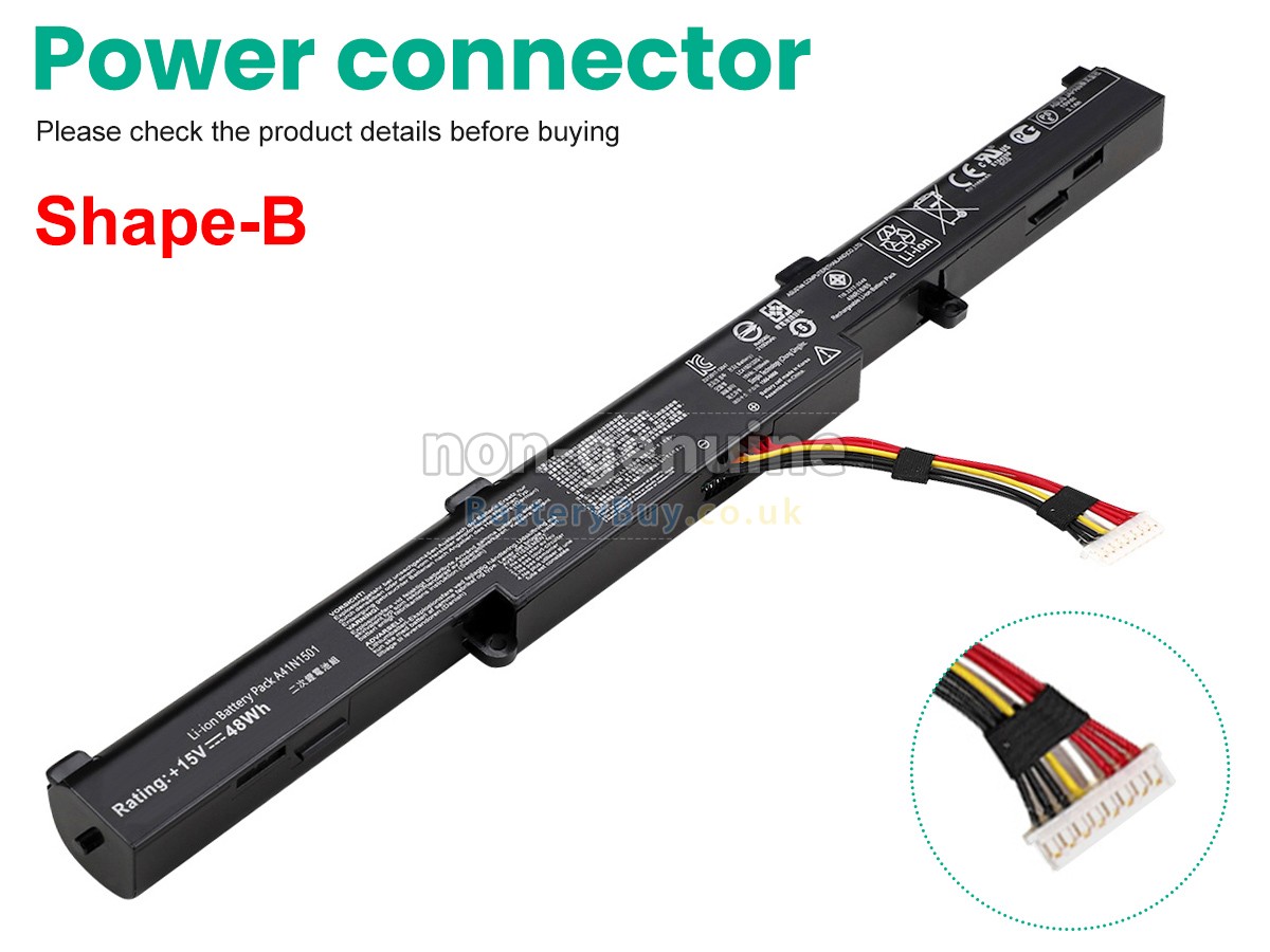 replacement battery for Asus ZX50V