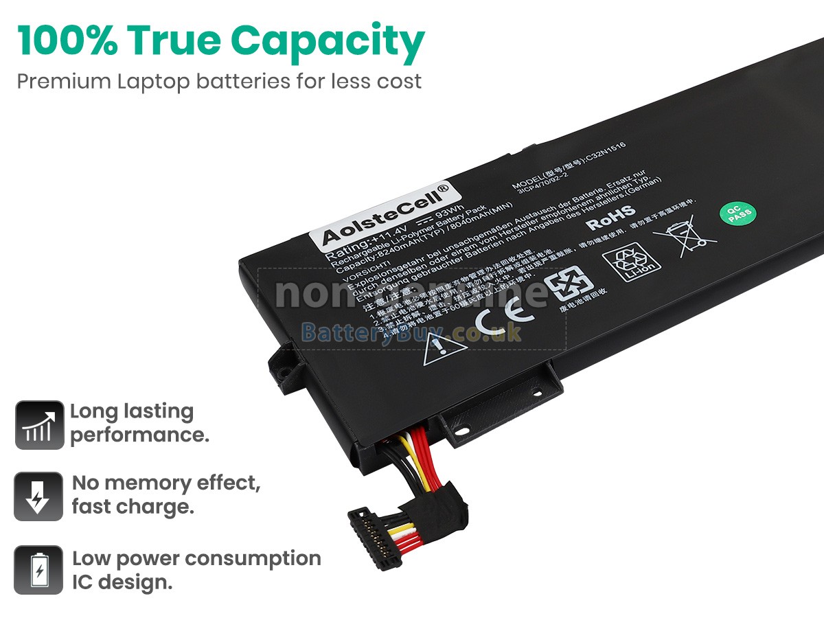replacement battery for Asus Rog G701VO-GC007T