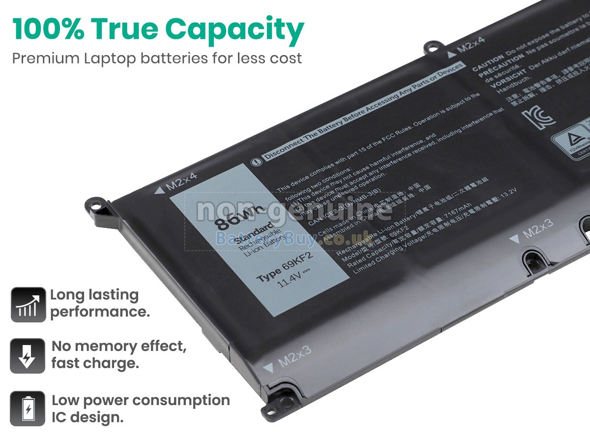 replacement battery for Dell P106F