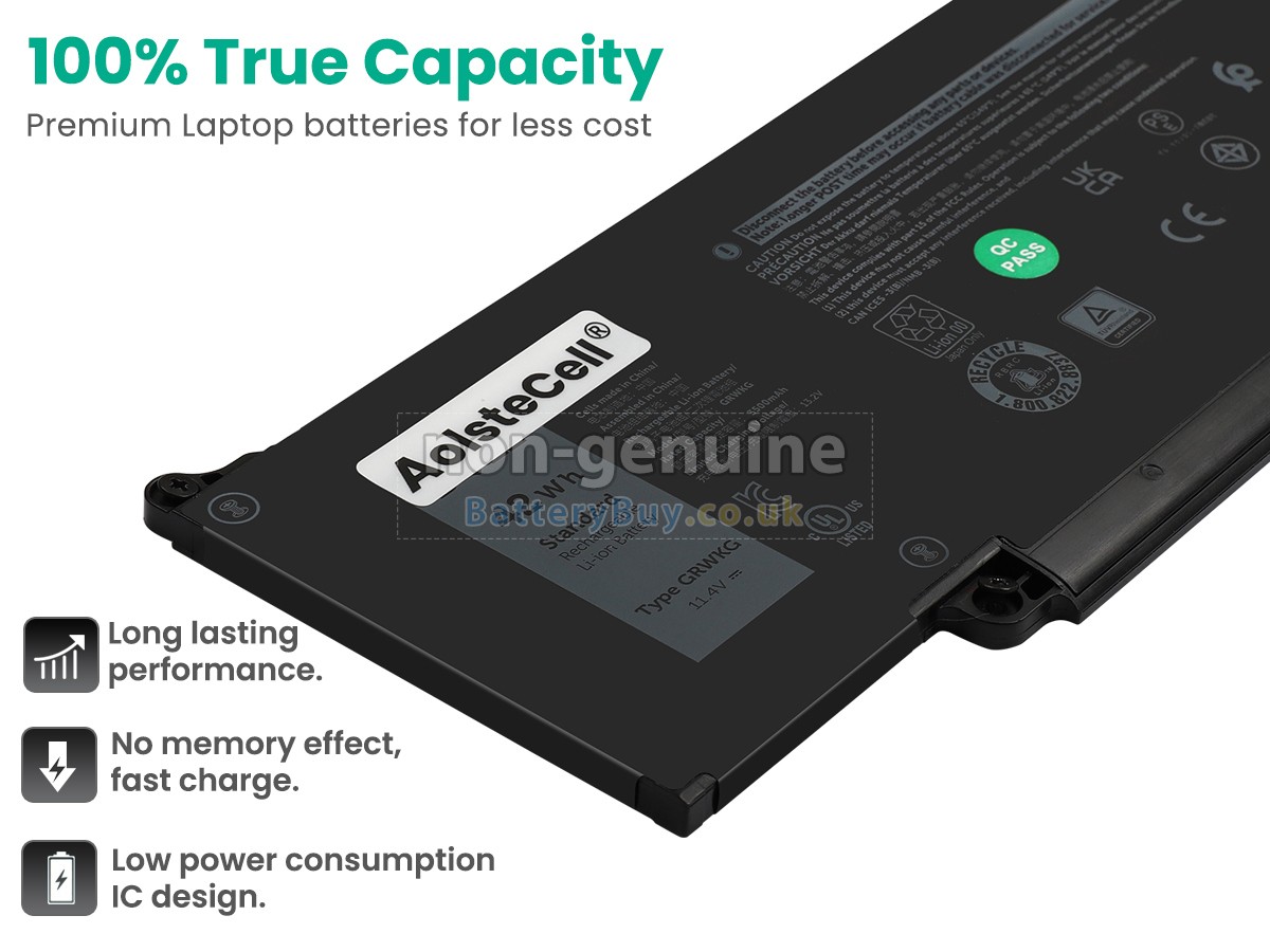 replacement battery for Dell JTG7N