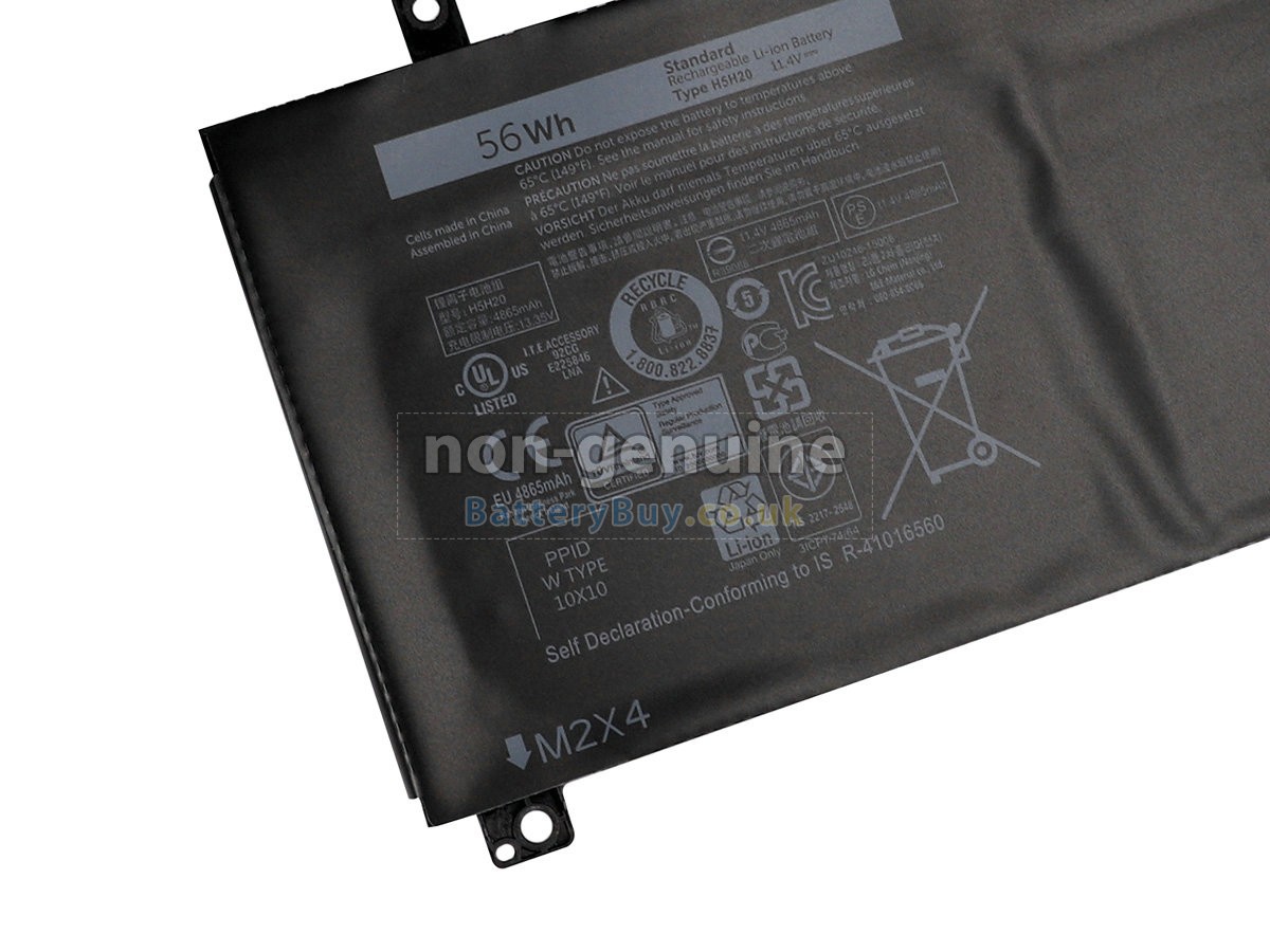 replacement battery for Dell H5H20