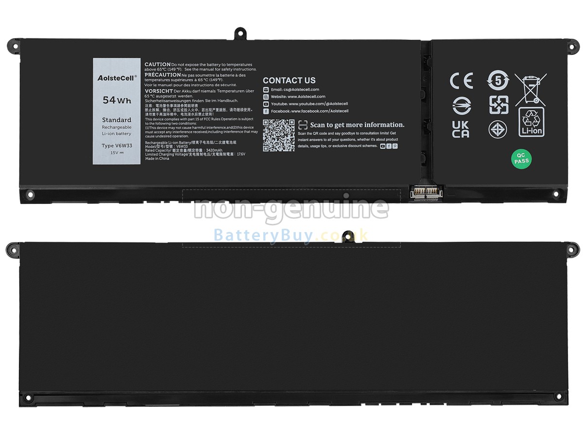 replacement battery for Dell V6W33