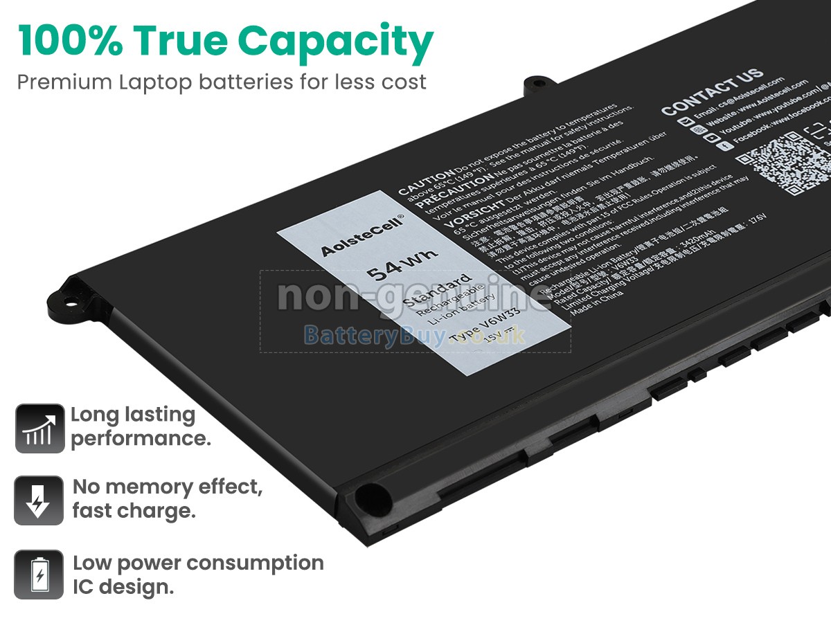 replacement battery for Dell P106F