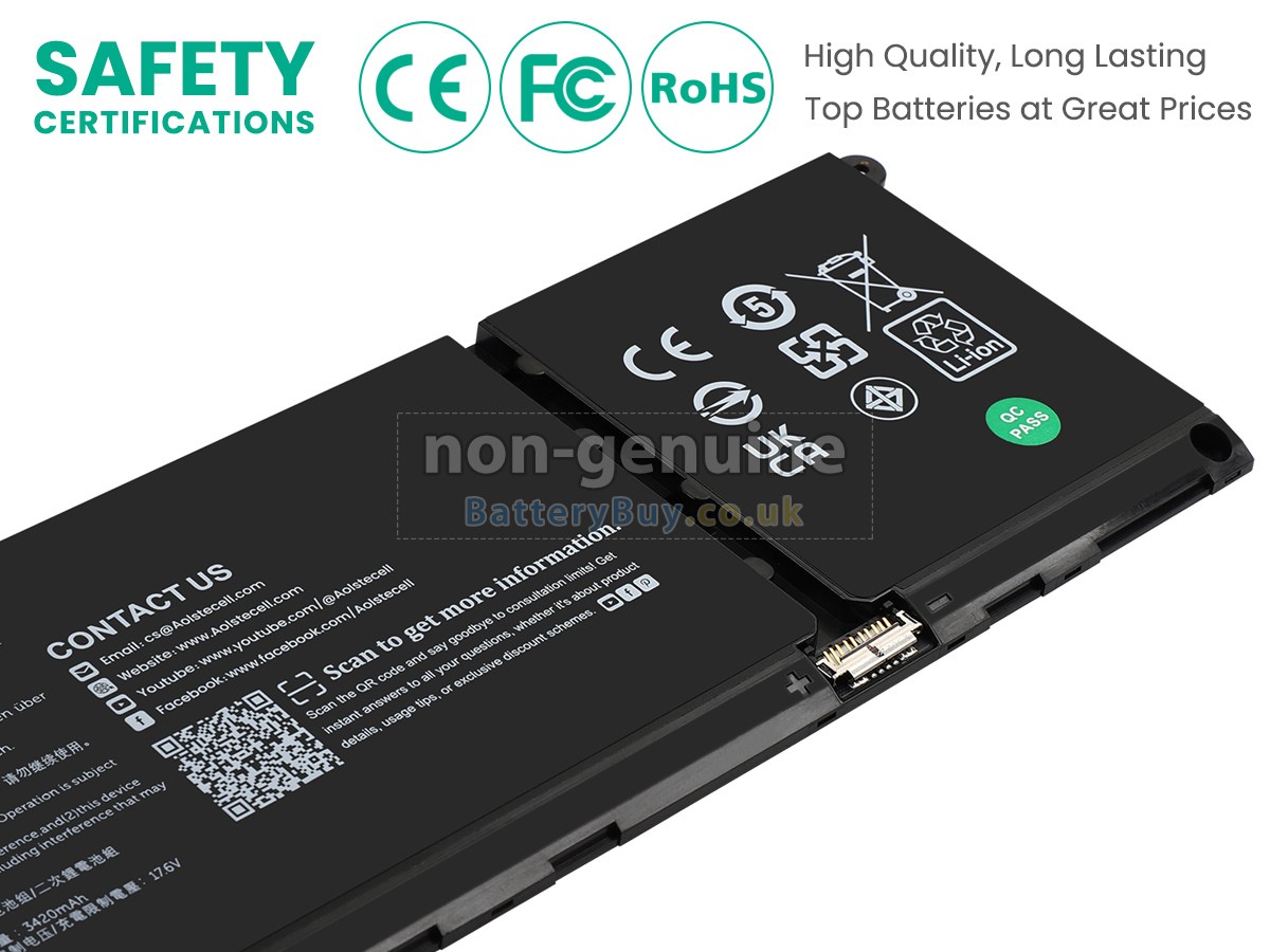 replacement battery for Dell P106F