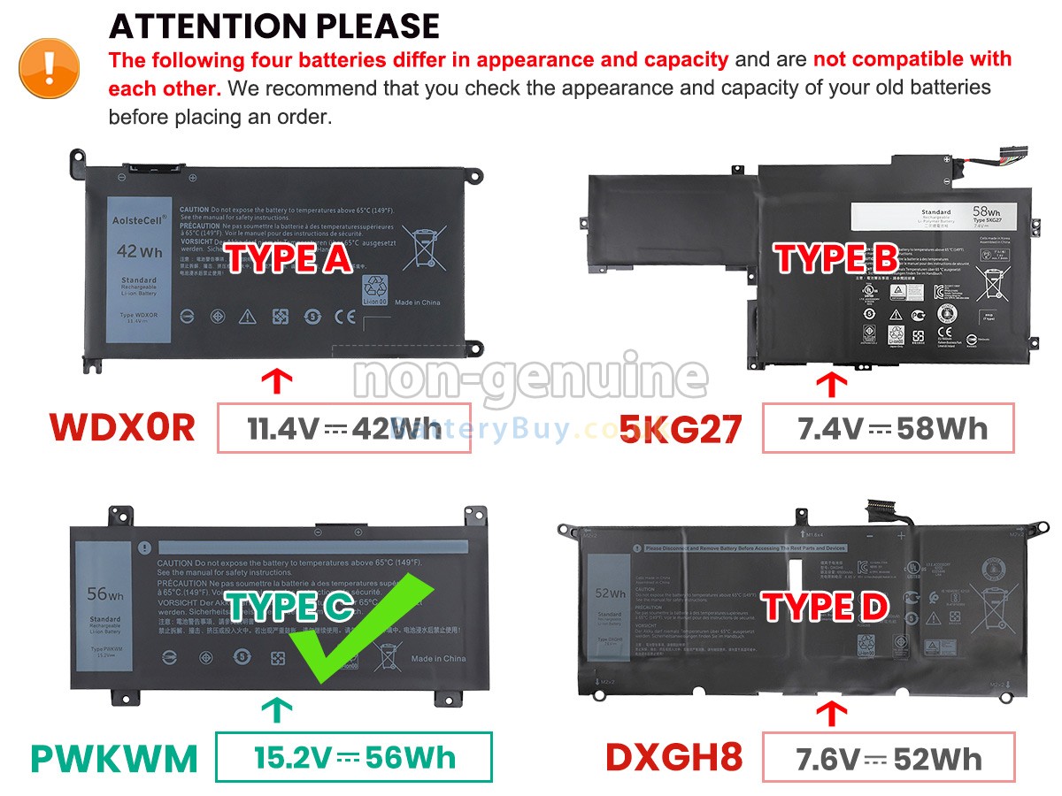 replacement battery for Dell Inspiron 14 7000