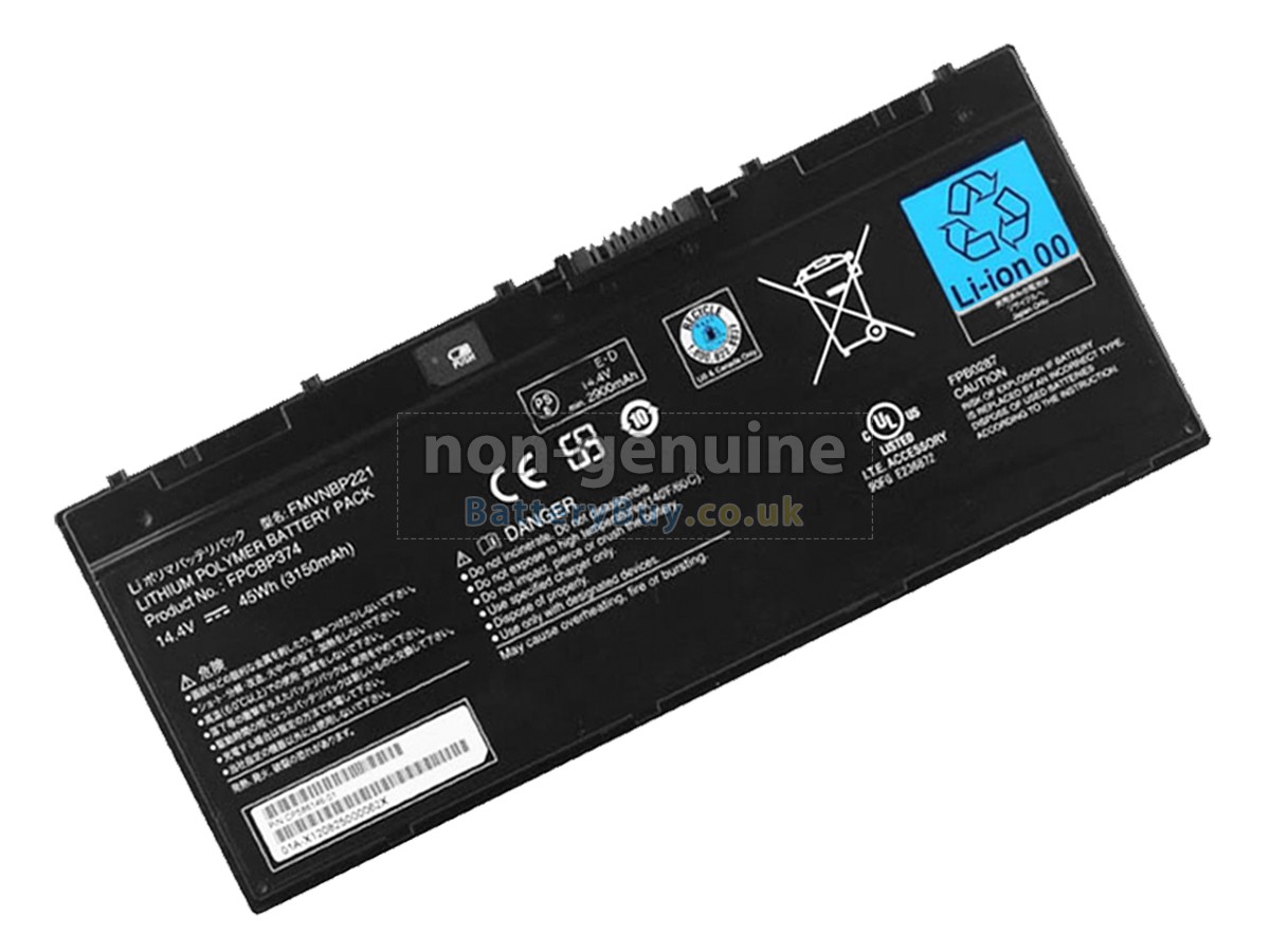 replacement battery for Fujitsu FMVNBP221
