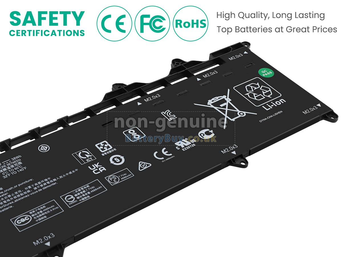 replacement battery for HP EP02038XL