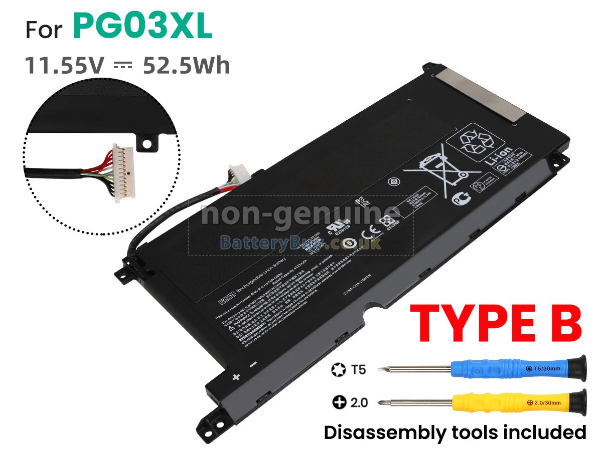 replacement battery for HP PG03