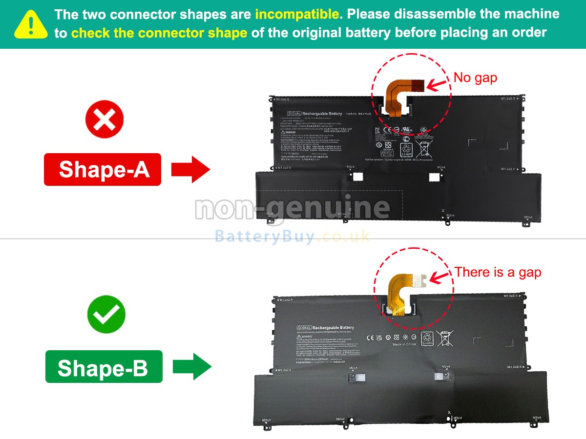 replacement battery for HP Spectre 13-V003TU