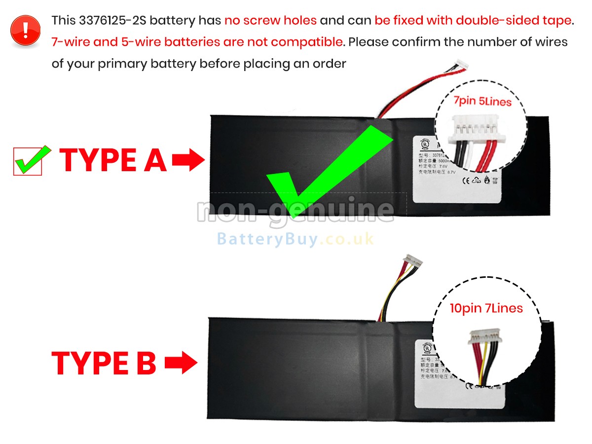 replacement battery for Jumper EZBOOK S5