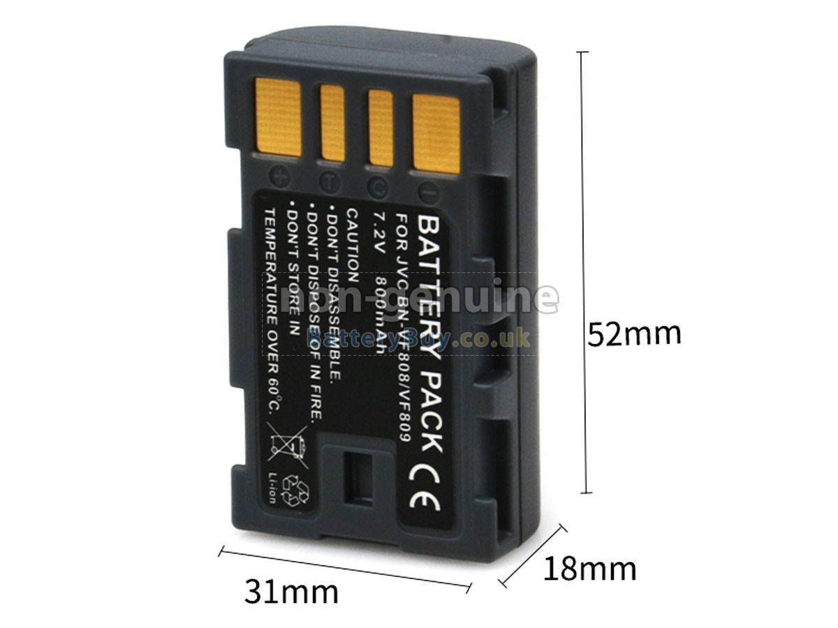 replacement battery for JVC GZ-HD300