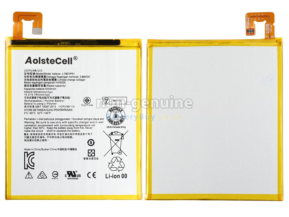 replacement battery for Lenovo L19D1P31