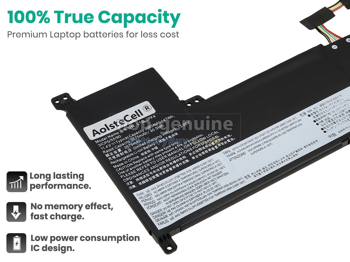 replacement battery for Lenovo L19C3PF6