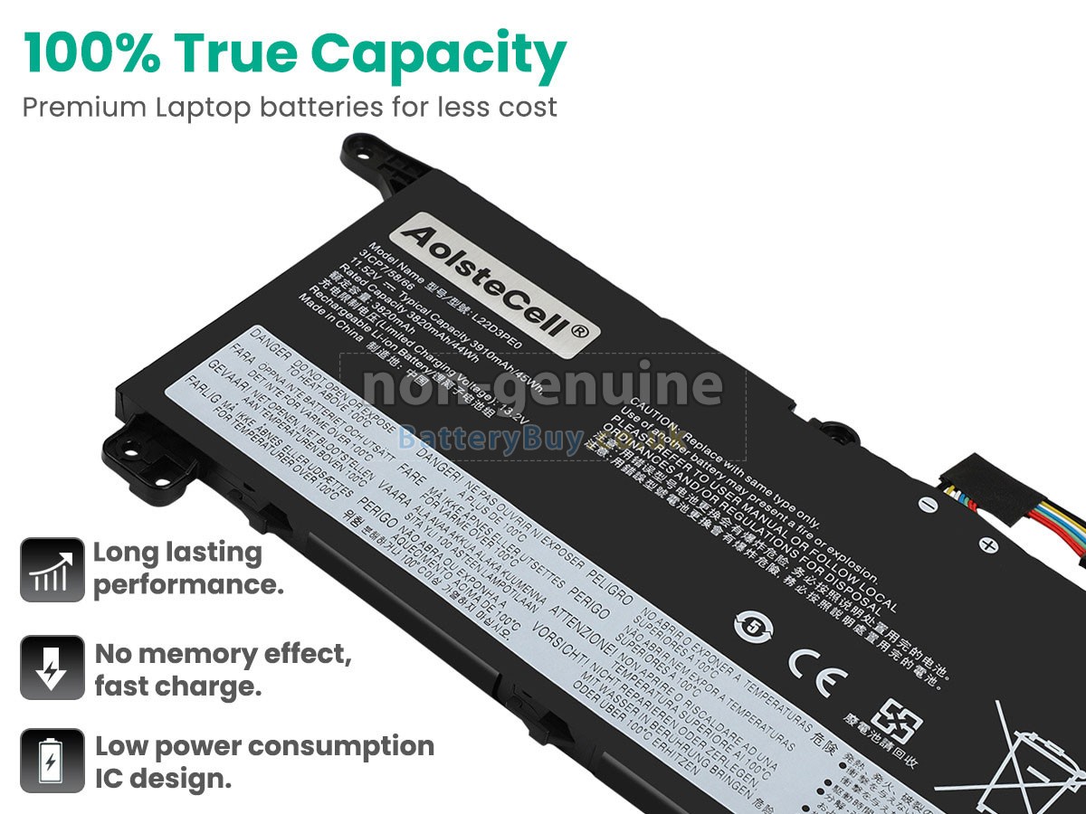 replacement battery for Lenovo L22D3PE0