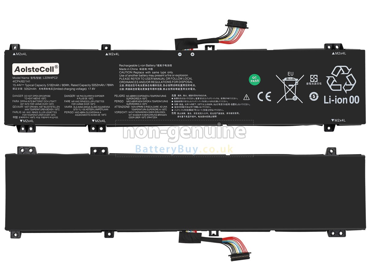 replacement battery for Lenovo LEGION SLIM 5 16IRH8-82YA00E4ML