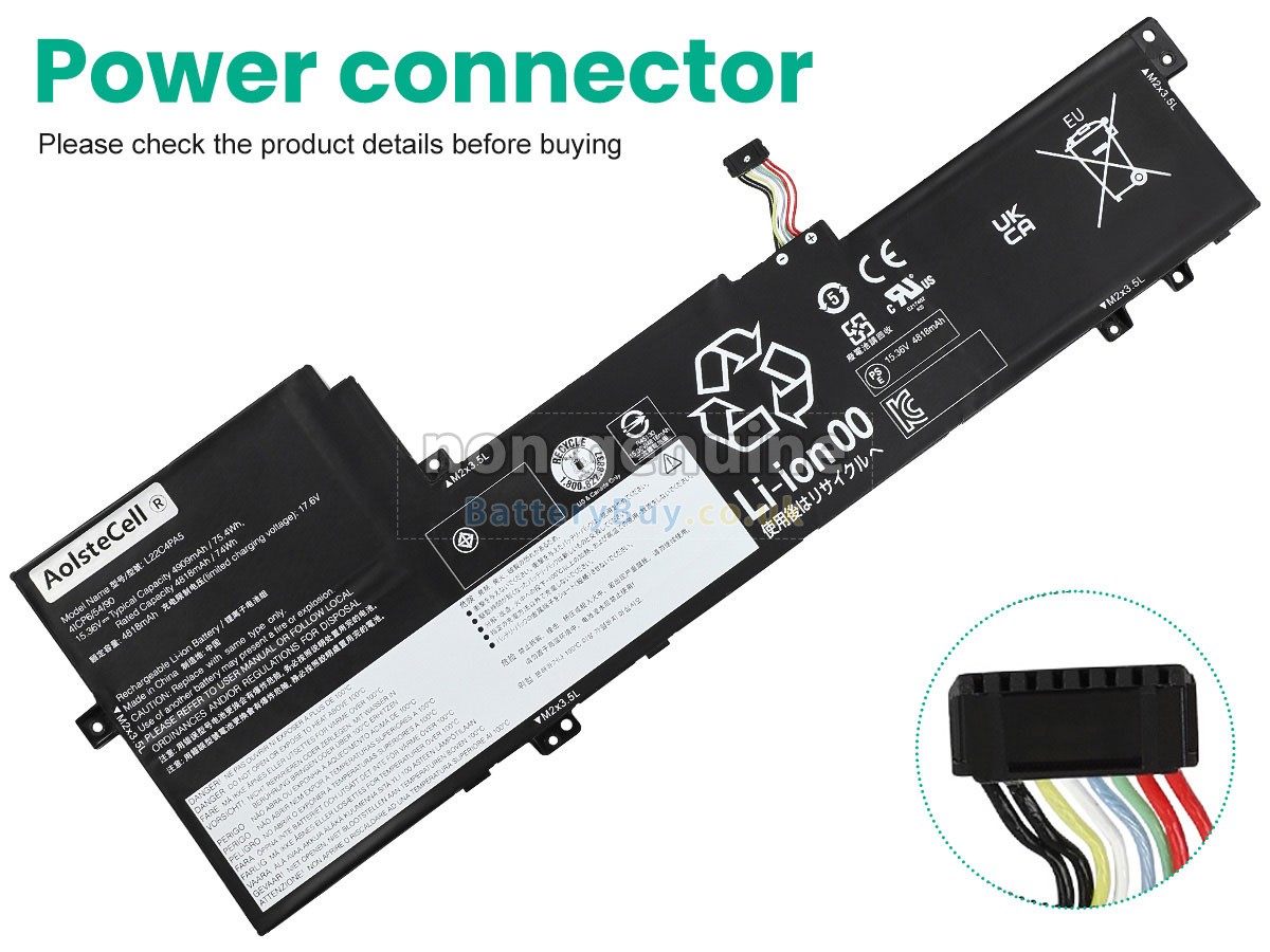 replacement battery for Lenovo L22D4PA5