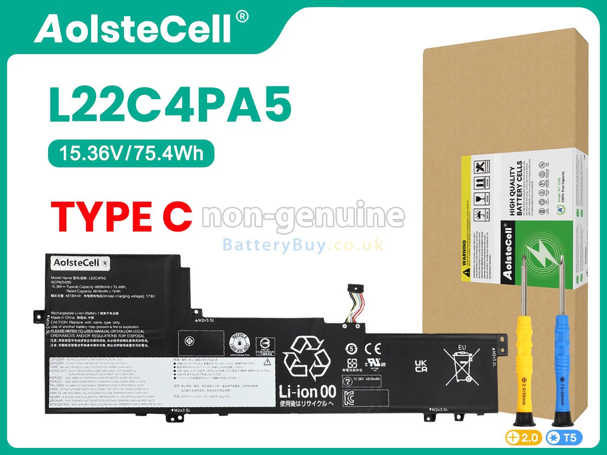 replacement battery for Lenovo IdeaPad SLIM 5 16ABR8-82XG0060MX