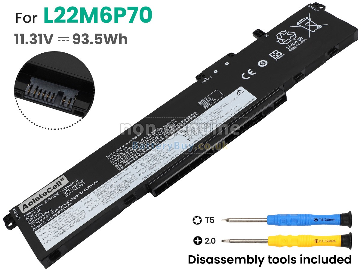 replacement battery for Lenovo L22D6P70