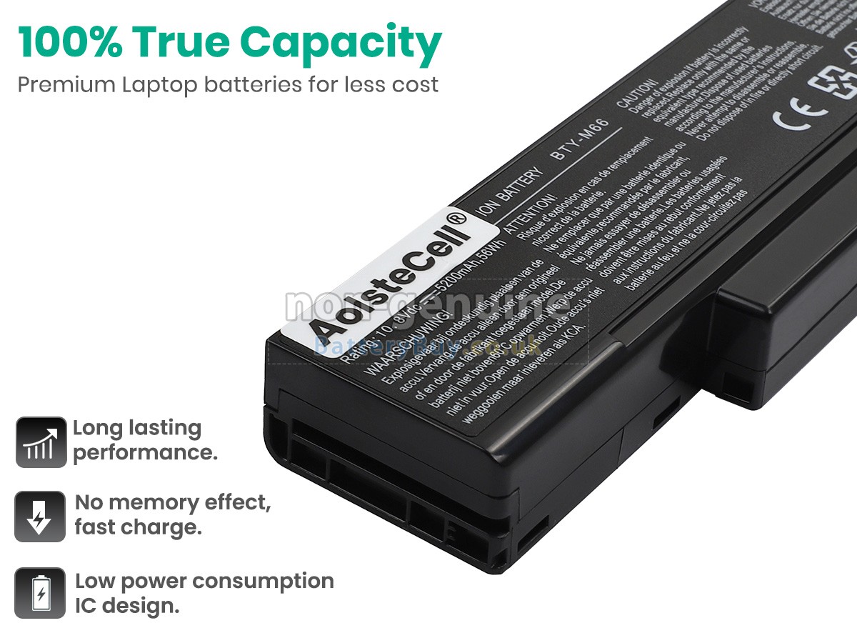 replacement battery for MSI BTY-M65