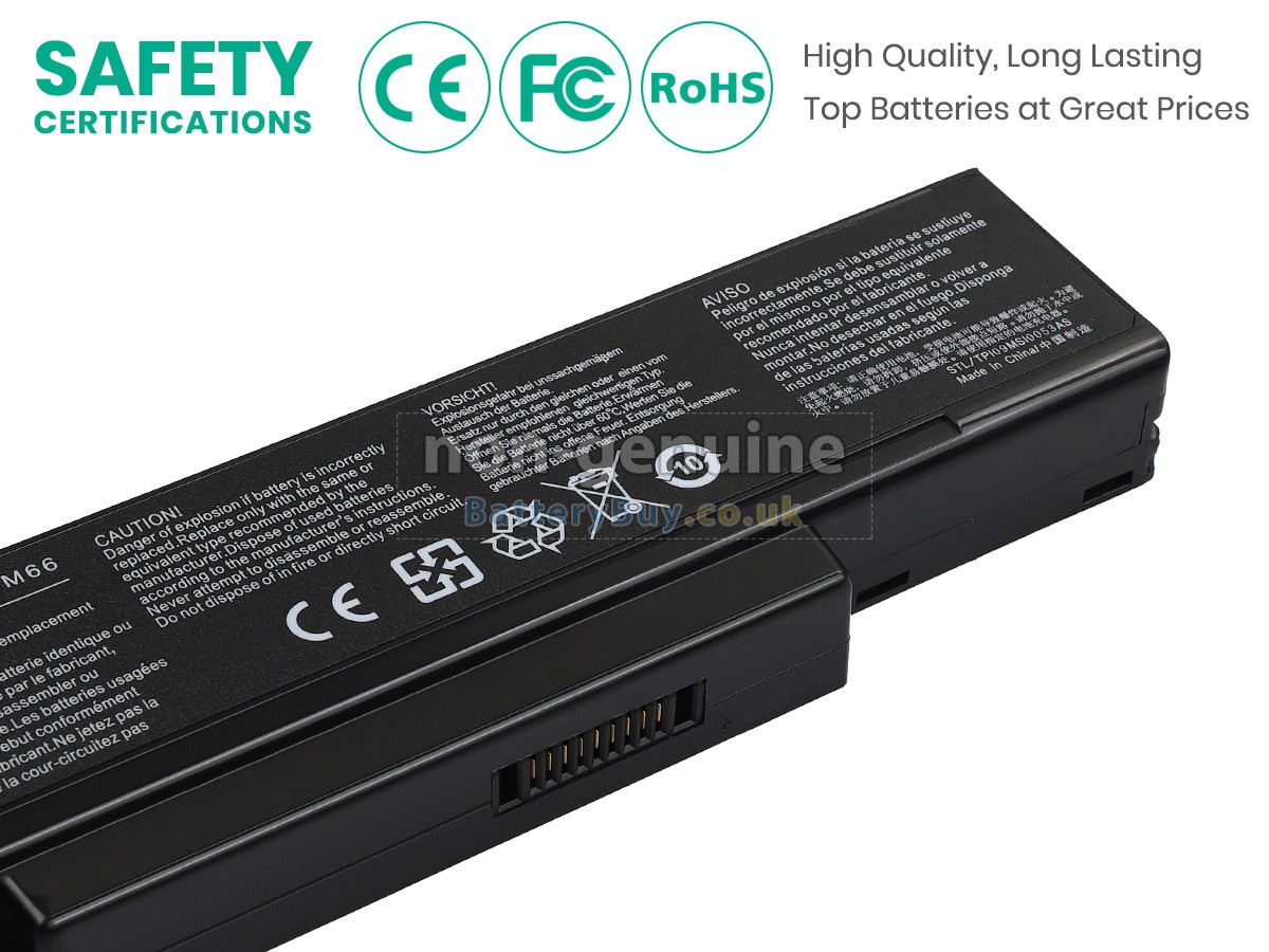 replacement battery for MSI BTY-M65