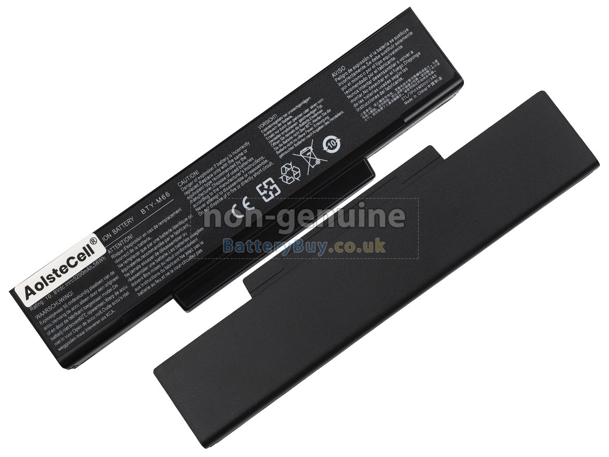 replacement battery for MSI BTY-M65