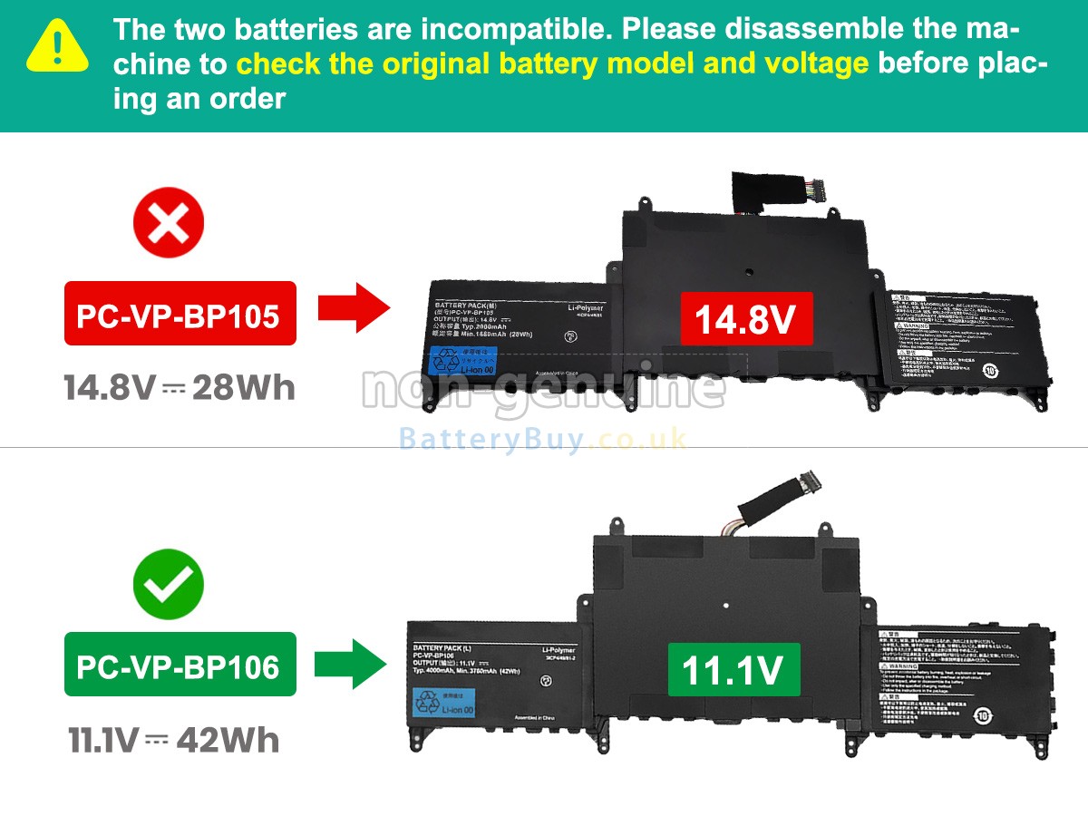 replacement battery for NEC GL186Y/3Z