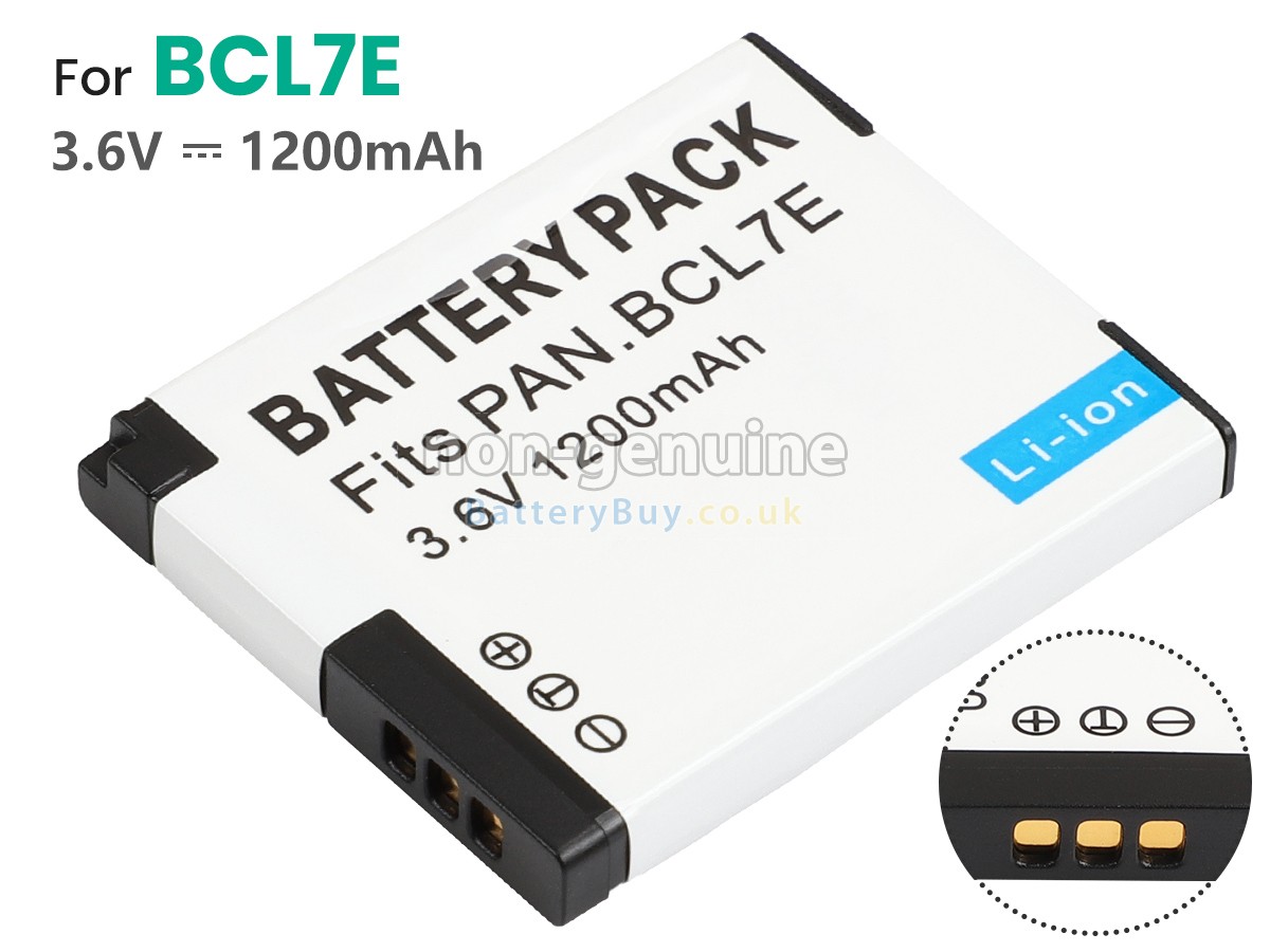 replacement battery for Panasonic DMW-BCL7E