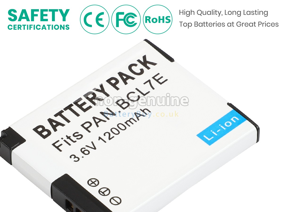 replacement battery for Panasonic DMW-BCL7E