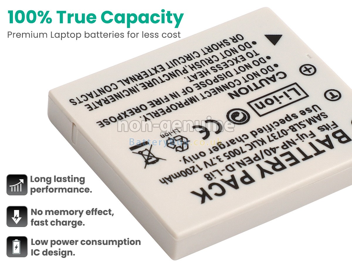replacement battery for Samsung KODAK KLIC-7005